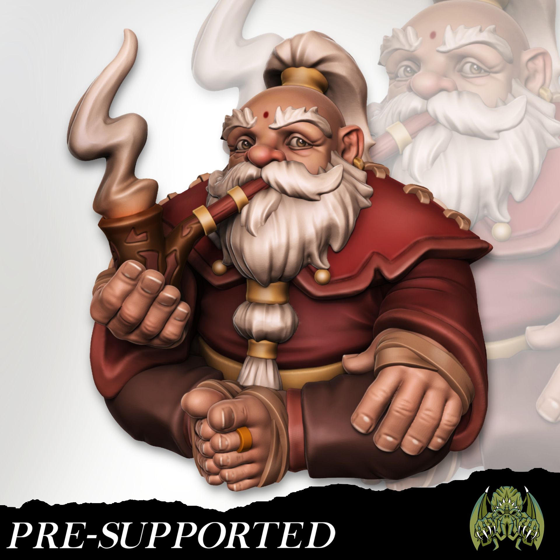 Azzur Greyfog [PRE-SUPPORTED] Dwarf Monk Sage